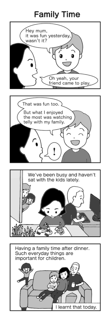 Artist and children’s author Noriko Matsubara documents her family's experience during COVID-19 lockdown with relatable cartoons.