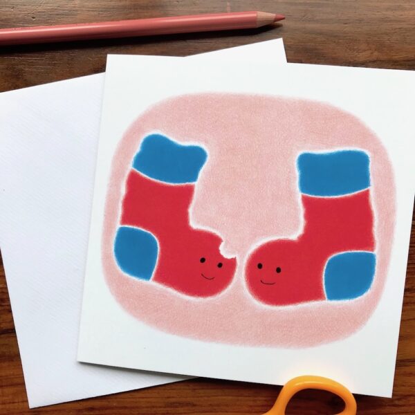 Bocchi and Pocchi Children's greeting card by Japanese artist Noriko Matsubara