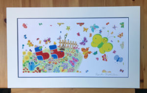 “Bocchi and Pocchi with Butterflies” Print